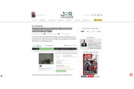 J2R Auto: Mapiècedoccase propose désormais la commande en ligne